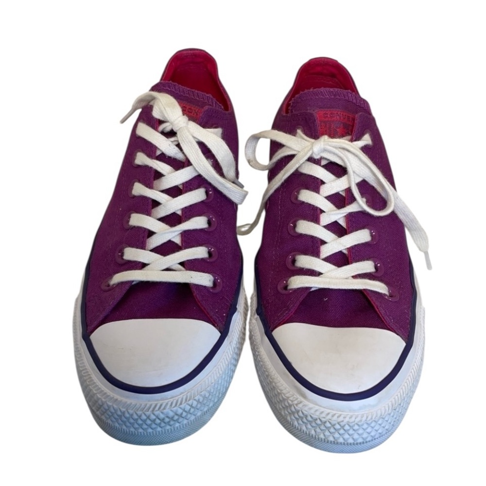 Converse Chuck Taylor Low Custom Violet Pink White Sneakers Size Women 8/Mens 6